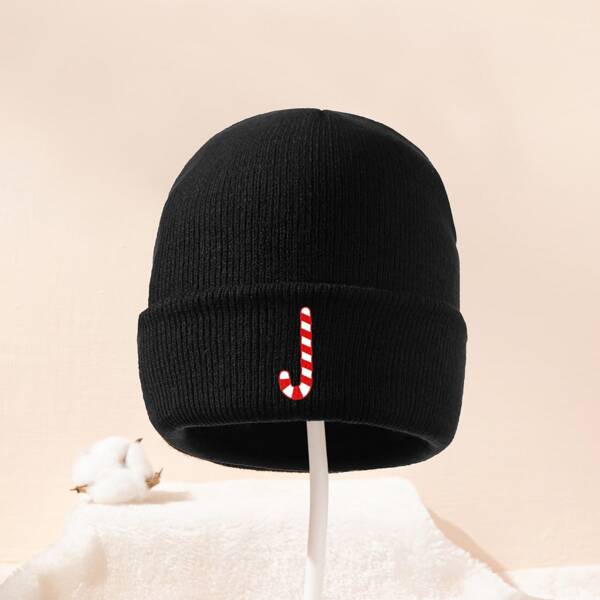 

Candy Cane Print Beanie, Black
