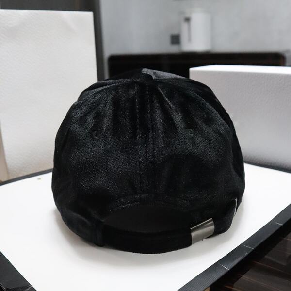 

Letter Decor Baseball Cap, Black