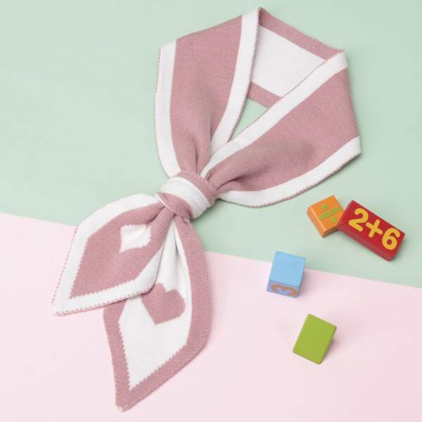 

Toddler Girls Heart Pattern Scarf, Multicolor