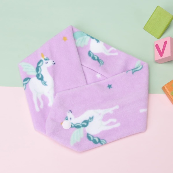 

Toddler Girls Unicorn Print Scarf, Purple