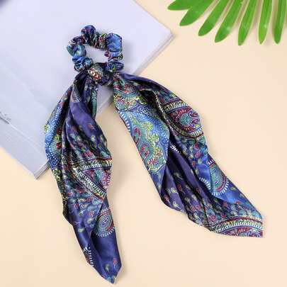 Paisley Print Scarf Hair Tie