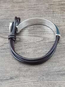 Pulsera a capas geométrico con diseño metal - Multicolor - Ver 2