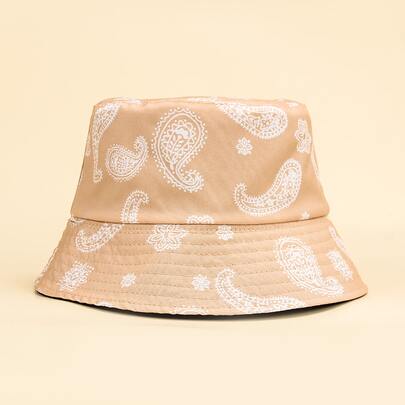 Paisley Print Reversible Bucket Hat