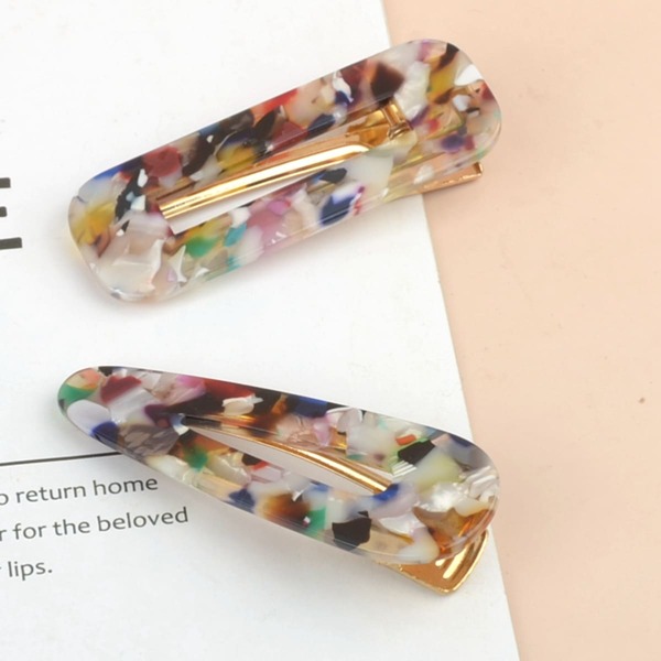 

2pcs Alligator Hair Clip, Multicolor