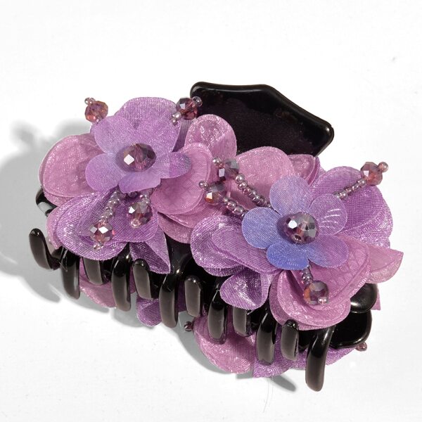 

Flower Decor Hair Claw, Multicolor