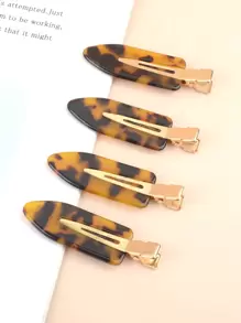 EMERY ROSE Bộ 4/6/8/10/12 kẹp tóc acetate in họa tiết da báo thời trang dành cho nữ, phù hợp với trang phục hàng ngày, phong cách học đường, tụ họp bạn bè, phụ kiện tóc, kẹp tóc, đồ dùng học tập, phụ kiện đội đầu, ghim cài tóc. - Nhiều màu - Xem 9