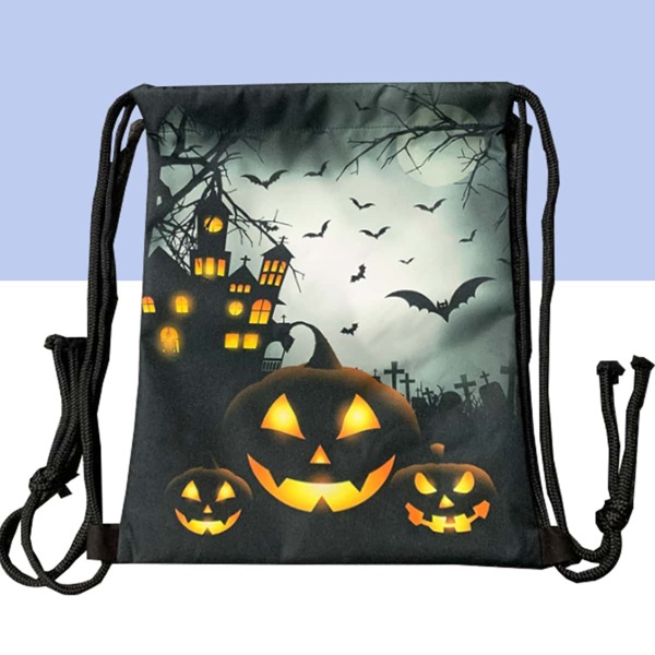 

Halloween Graphic Drawstring Bag, Multicolor