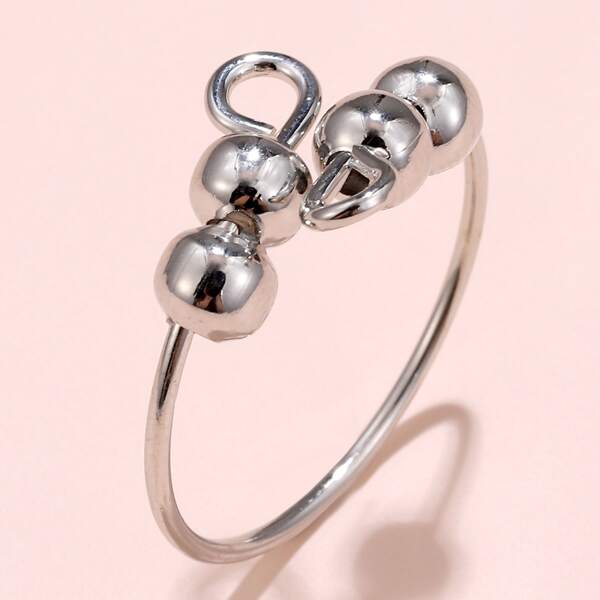 

Bead Decor Ring, Silver