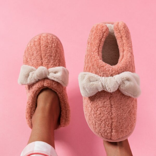 

Bow Decor Fluffy Slippers, Orange