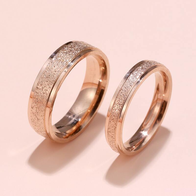 

2pcs Simple Ring, Rose gold