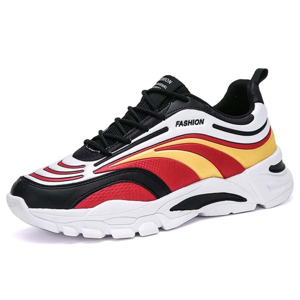

Men Colorblock Lace-up Front Chunky Sneakers, Multicolor