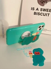 素色手機殼帶卡通手機氣囊支架 - 彩色 - 查看 6