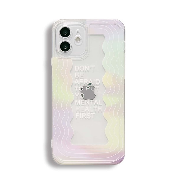 

Letter Graphic Clear Phone Case, Multicolor