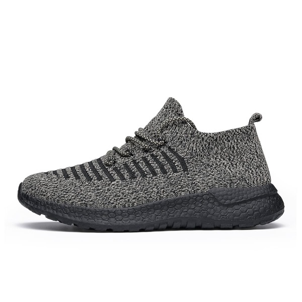 

Men Striped Pattern Lace Up Front Sneakers, Khaki