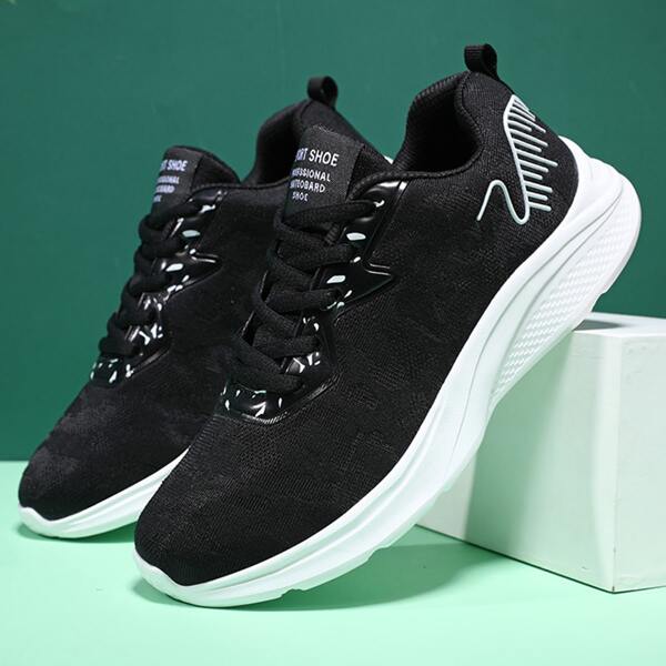 

Men Lace Up Front Sneakers, Black