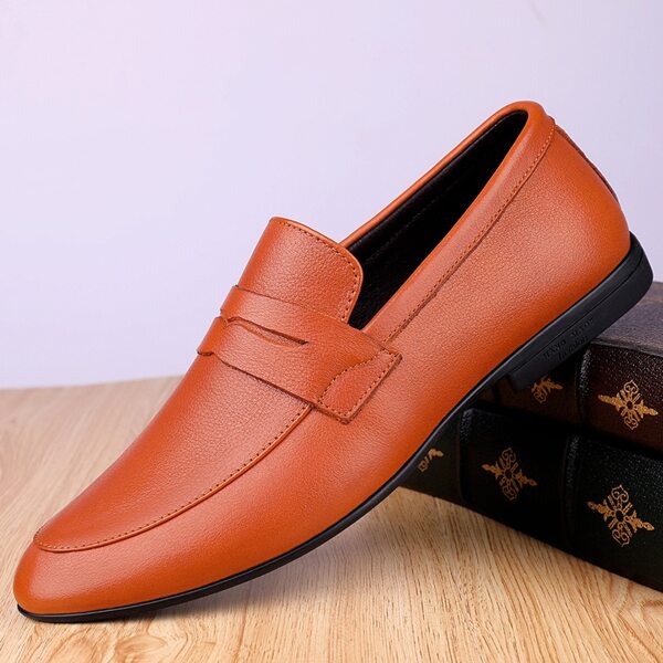 

Men Stitch Detail Loafers, Red