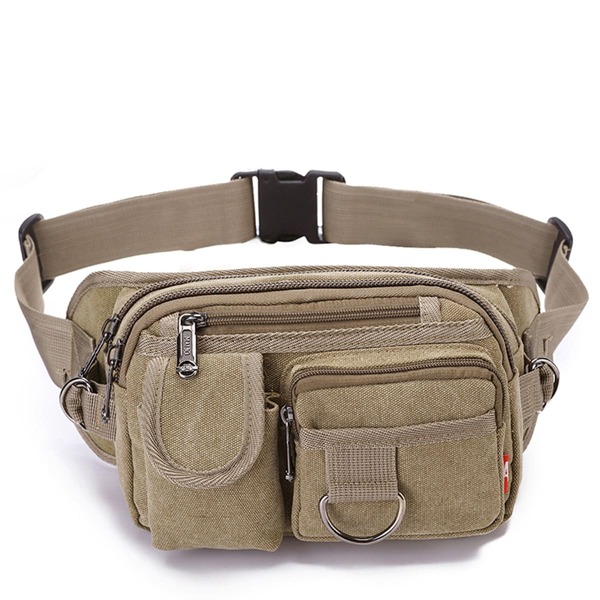 

Men Multi-Compartment Fanny Pack, Khaki