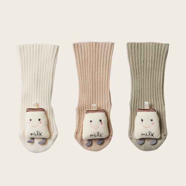 

3pairs Toddler Kids Cartoon Graphic Socks, Multicolor