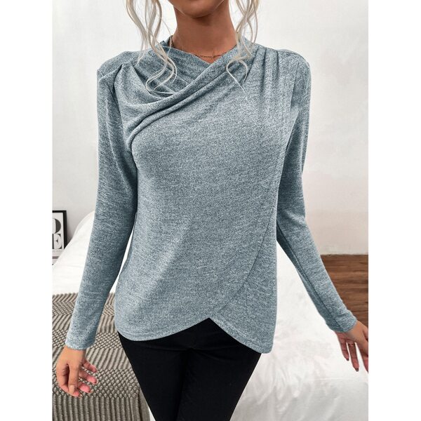 

Space Dye Cross Tee, Dusty blue