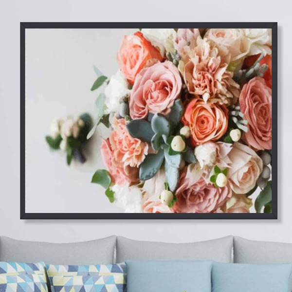 

Floral Pattern DIY Diamond Unframed Painting, Multicolor