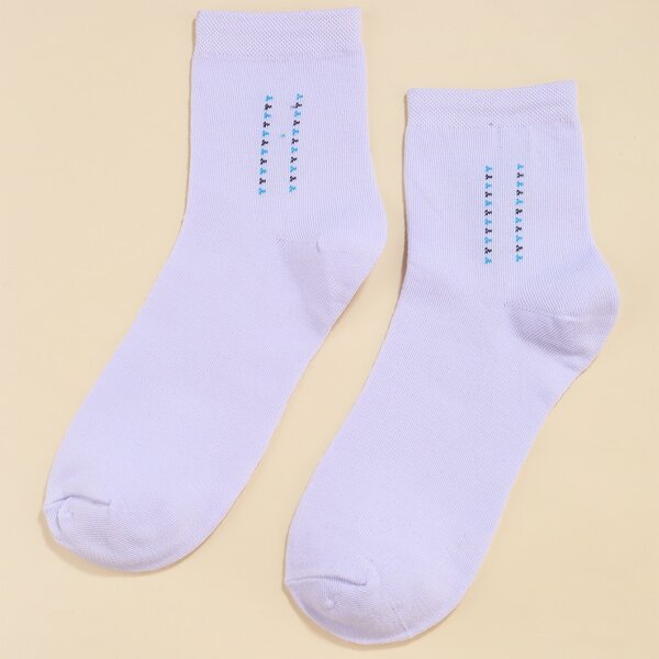 

Men Simple Crew Socks, White
