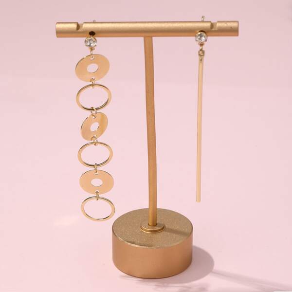 

Circle Drop Earrings, Gold
