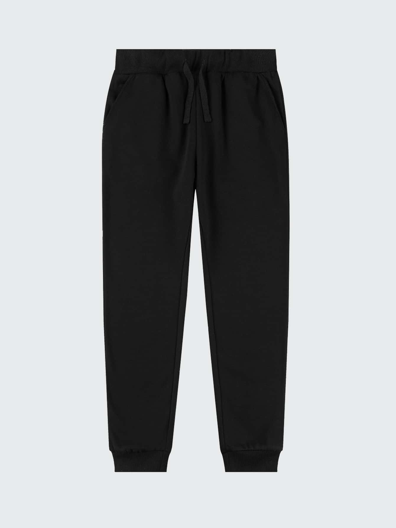 Tween Boys' Comfortable Leisure Sports Pants - Black - View 1