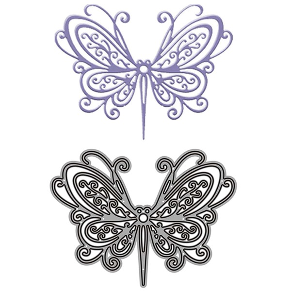

1pc Butterfly Shaped Cutting Die, Silver