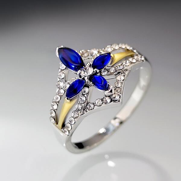 

Rhinestone Decor Ring, Silver