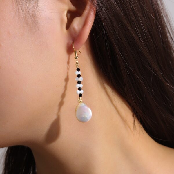

16K Gold Plated Shell Drop Earrings, Multicolor