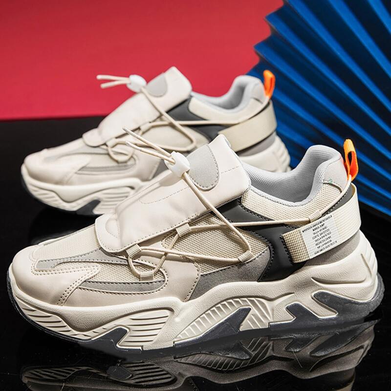 

Guys Colorblock Drawstring Design Sneakers, Beige