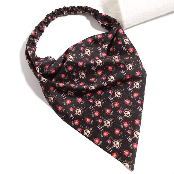 

Skull Print Hair Band, Multicolor