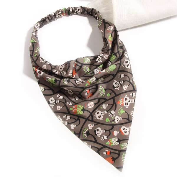 

Skull Print Hair Band, Multicolor