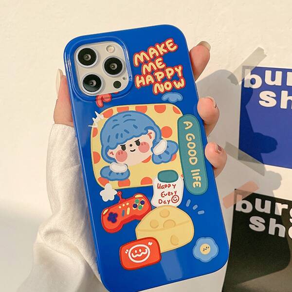 

Cartoon Girl Phone Case, Multicolor