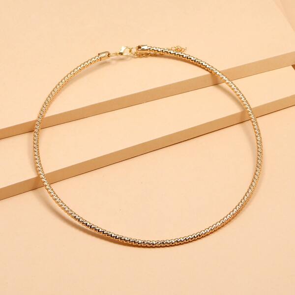 

Simple Metal Necklace, Gold