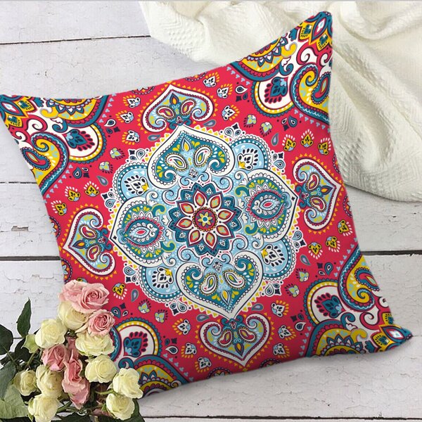 

Floral Print Cushion Cover Without Filler, Multicolor