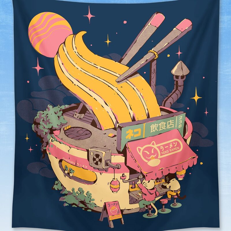 

Cartoon Graphic Tapestry, Multicolor