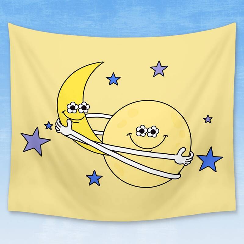 

Moon & Sun Print Tapestry, Multicolor