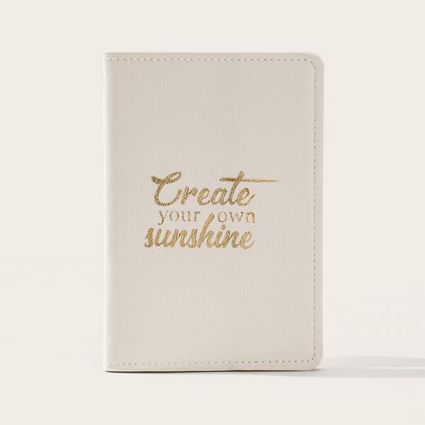 

Letter Graphic Passport Case, White