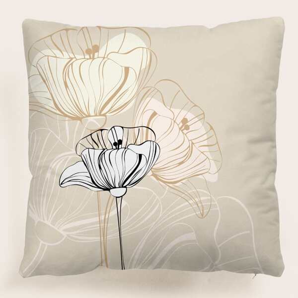 

Floral Print Cushion Cover Without Filler, Multicolor