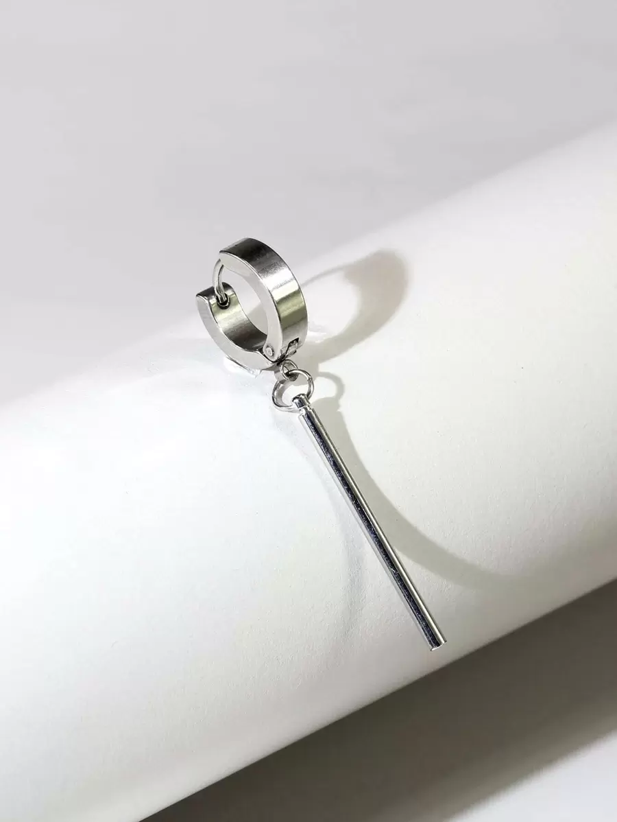 時尚流行1入組式男士幾何吊式耳環不銹鋼，適合度假和時尚外觀