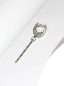 時尚流行1入組式男士幾何吊式耳環不銹鋼，適合度假和時尚外觀