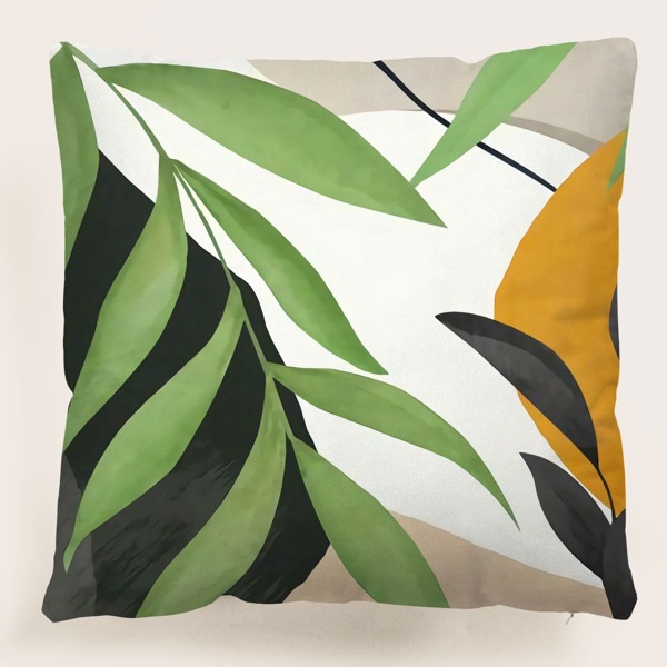 

Plant Print Cushion Cover Without Filler, Multicolor