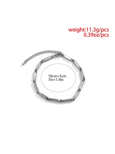 Fashionable and Popular Men Geometric Decor Bracelet Stainless Steel for Jewelry Gift and for a Stylish Look