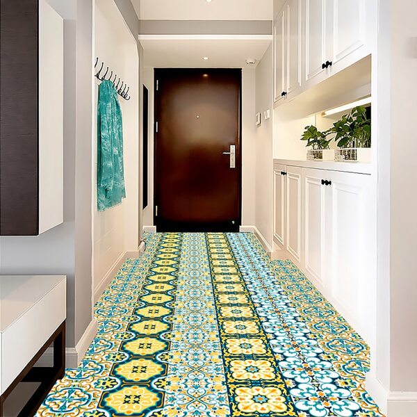 

1pc Graphic Print Floor Sticker, Multicolor