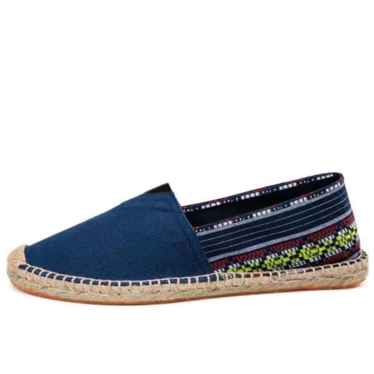 

Guys Striped Pattern Flat Espadrilles, Blue