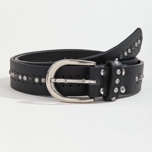 Metal Buckle Belt, Black