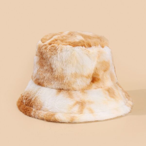 Minimalist Fuzzy Bucket Hat, Khaki