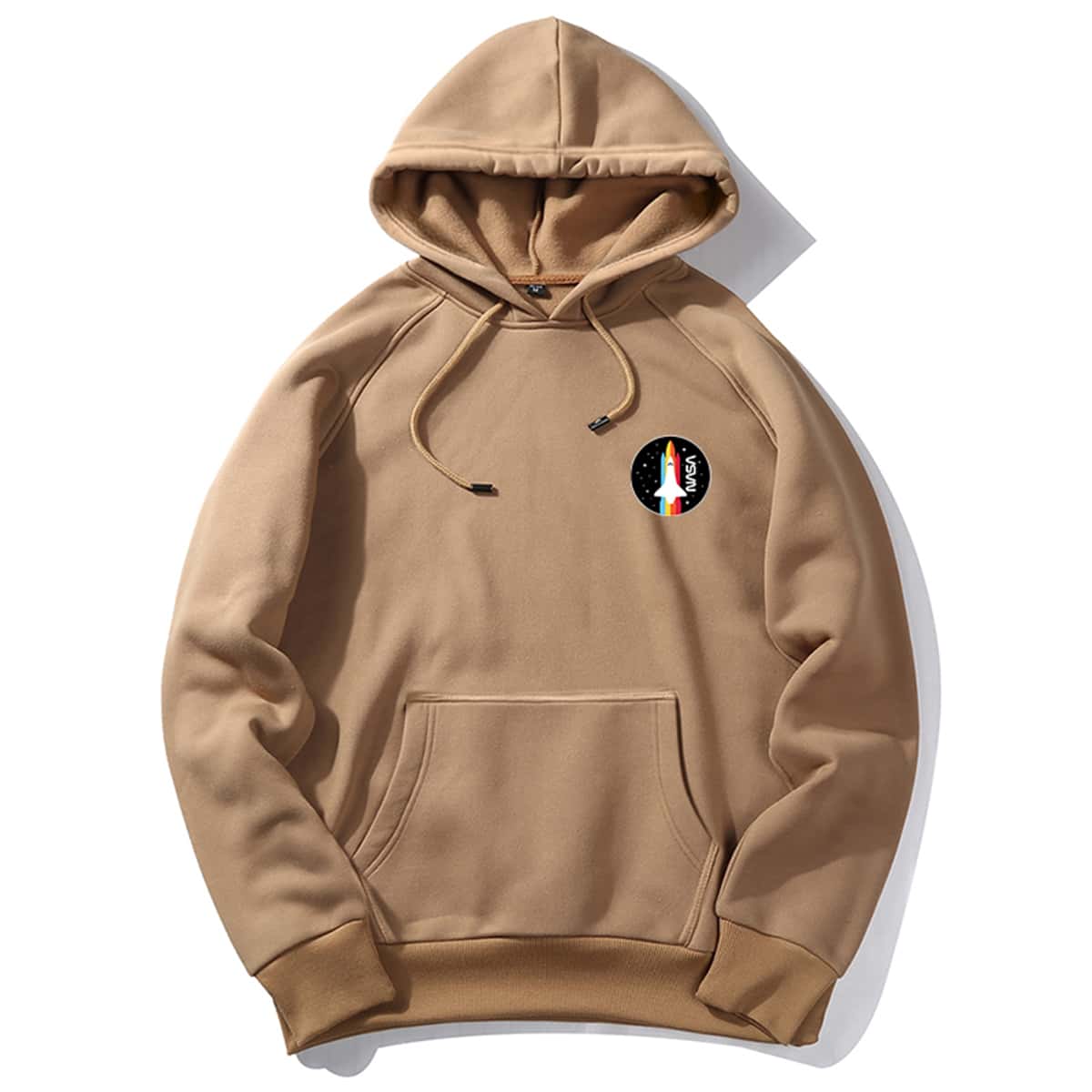 

Guys Letter Rocket Graphic Drawstring Hoodie, Khaki