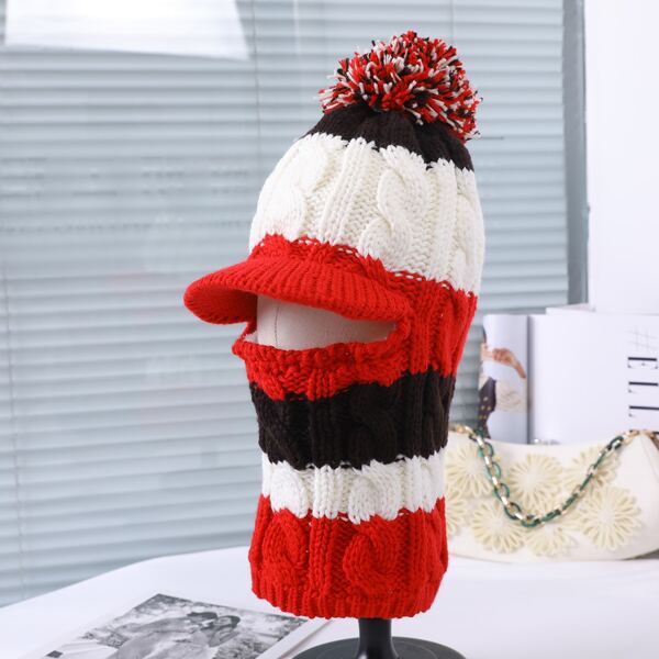 

Color Block Hat With Infinity, Multicolor